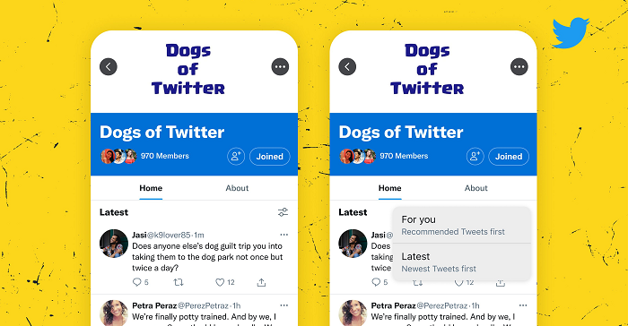 Twitter Adds New Feed Sorting Options to Communities