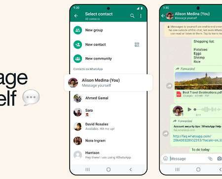 WhatsApp’s Adding a New Option to Send a Message to Yourself
