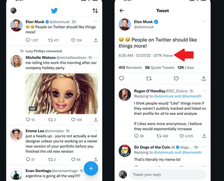 Twitter Tests Updated Format for Tweet View Count Display