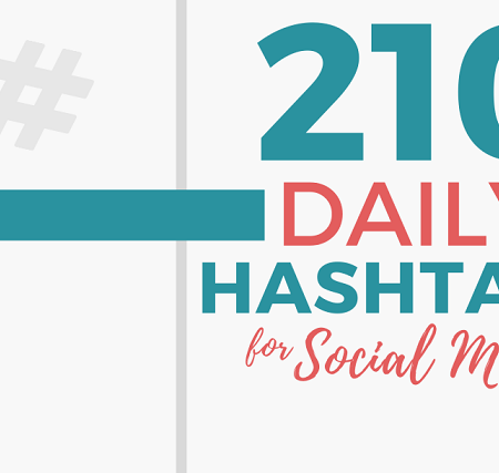 210 Daily Hashtags for Social Media [Infographic]
