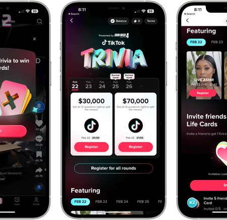 TikTok Launches Live-Stream Trivia, with Cash Prizes in the App