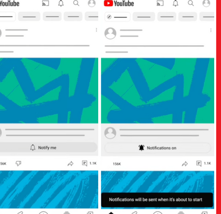 YouTube Adds New Reminder Button for Upcoming Live Streams